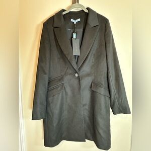 Antonio Melani size 10 luxury collection Single breasted Black Coat New w/tag